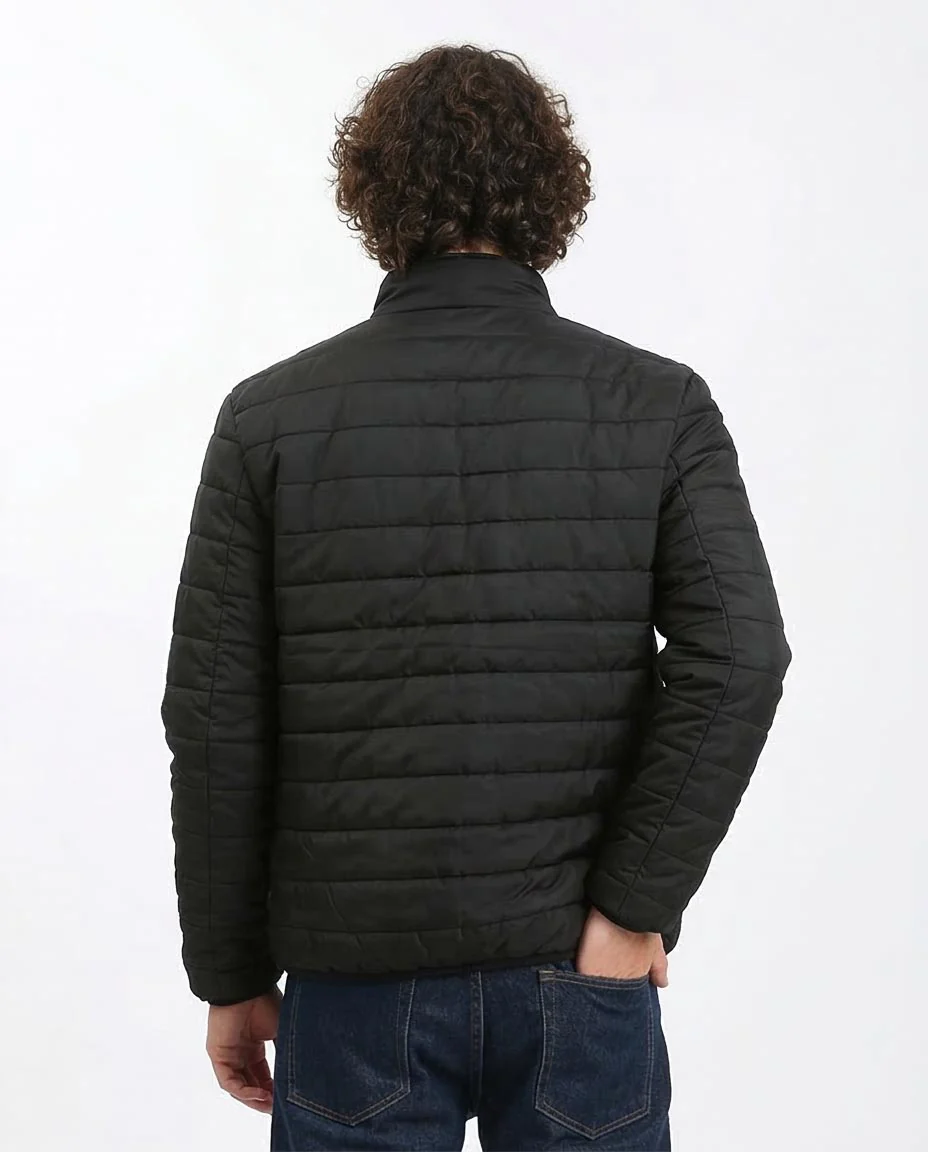 Ravin Men’s Dual-Tone Reversible Quilted Bomber Jacket – Tan & Black - R210816 - Image 2