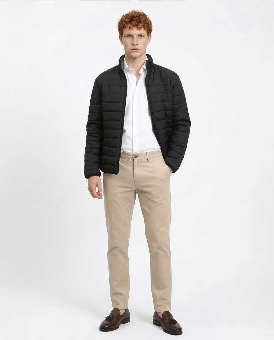 Ravin Men's Reversible Quilted Bomber Jacket - Black & Dark Olive - R210817 - Image 3