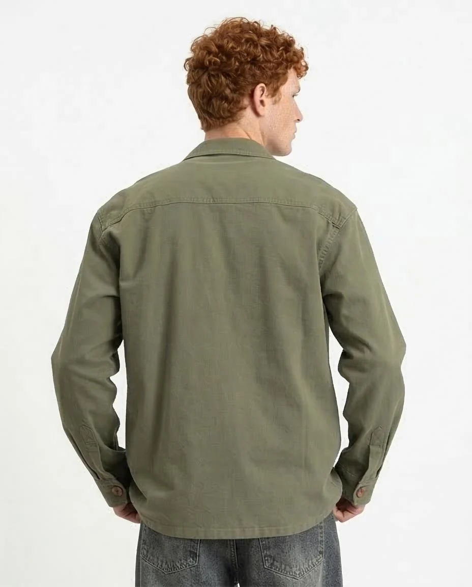 Ravin Men's Cotton Canvas Utility Chore Jacket – Olive Green - R210926 - Image 2
