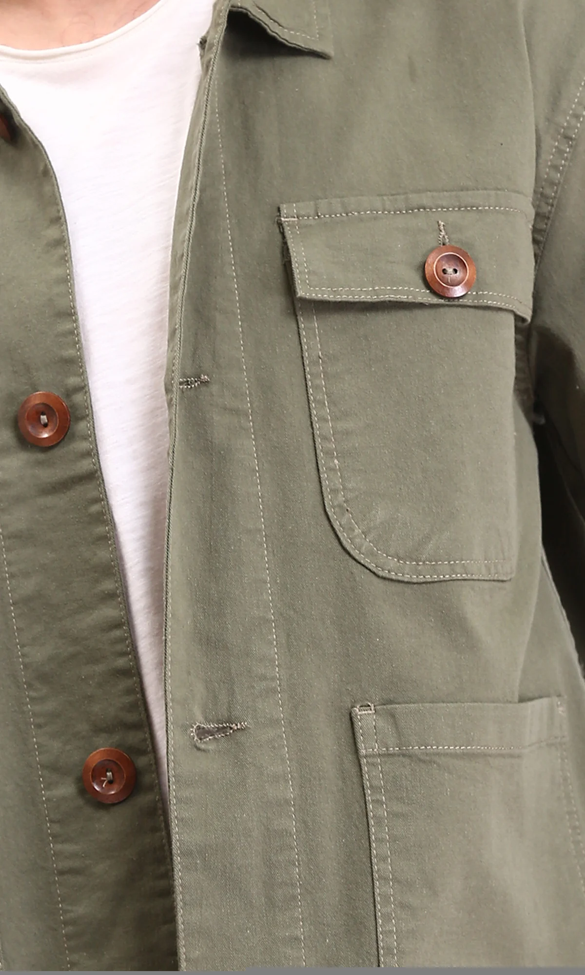 Ravin Men's Cotton Canvas Utility Chore Jacket – Olive Green - R210926 - Image 4