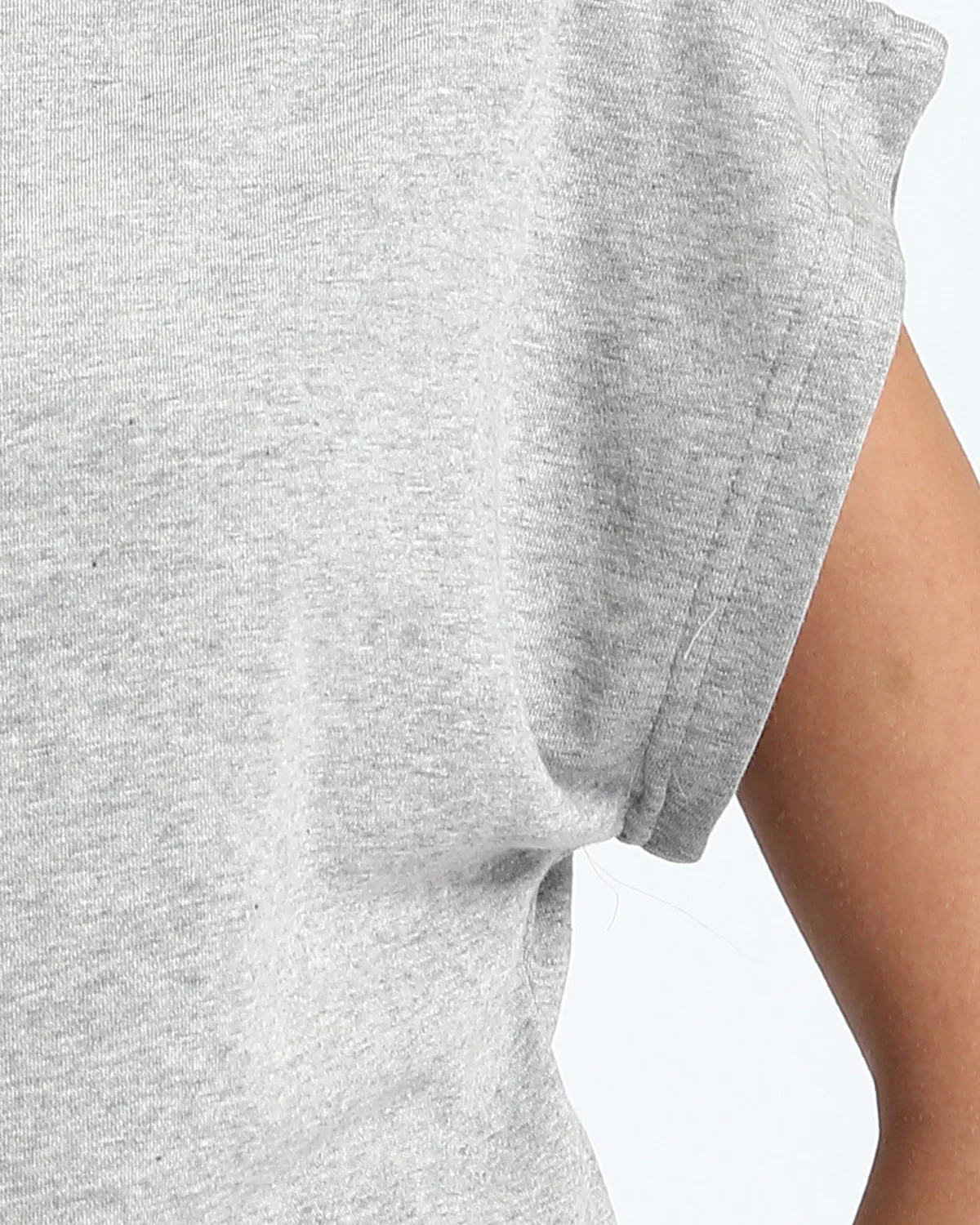 Ravin Cap-Sleeve Boxy Sweatshirt – Grey Marl - R210990 - Image 4