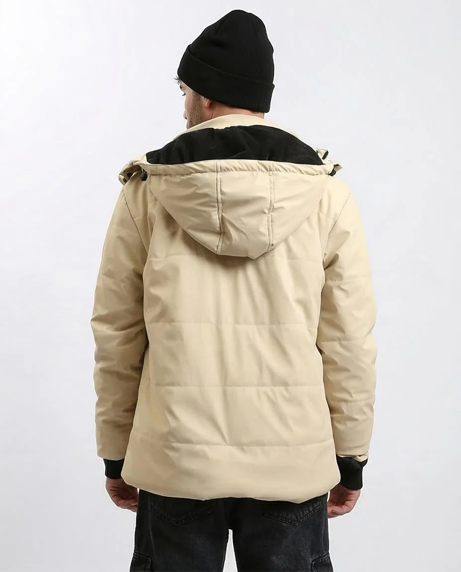 Ravin Men’s Utility Quilted Puffer Jacket - Beige - R211177 - Image 2