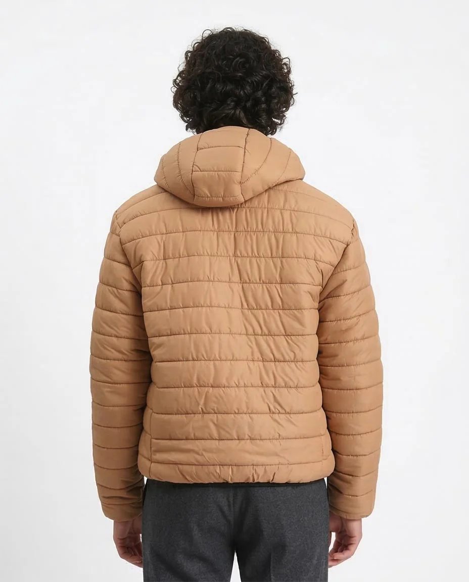 Ravin Men's Lightweight Hooded Puffer Jacket - Camel Tan - R211341 - Image 2