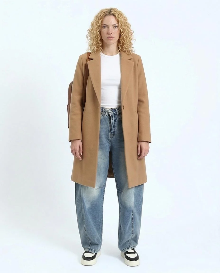 Ravin Barrel-Leg Curved Seam Denim Jeans in Vintage Light Wash - R211721 - Image 4