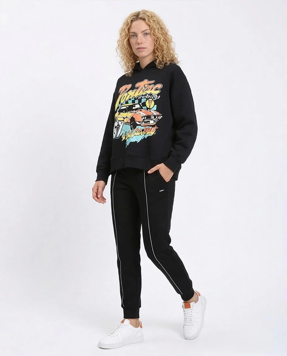Ravin '67 Pontiac Firebird Graphic Oversized Hoodie – Black - R212044 - Image 5