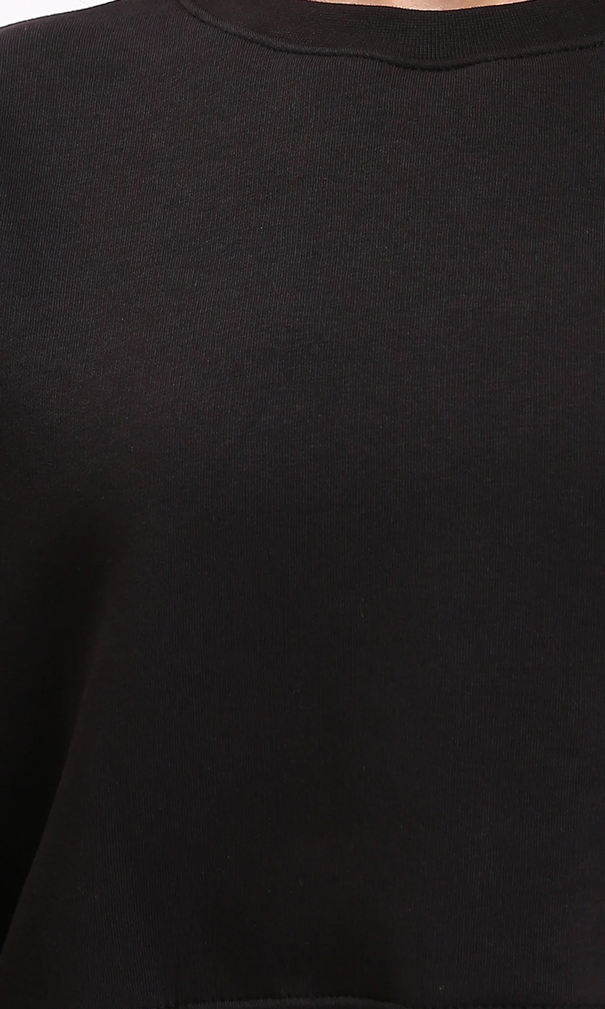 Ravin Women’s Sport Luxe Cropped Crewneck Sweatshirt – Black - R212056 - Image 3