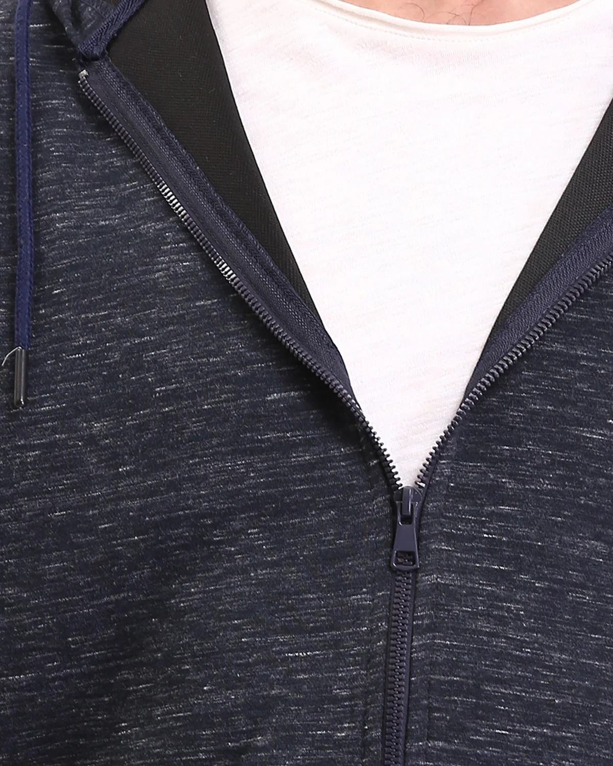 Ravin Men’s Textured Space-Dye Zip-Up Hoodie – Navy - R212100 - Image 4