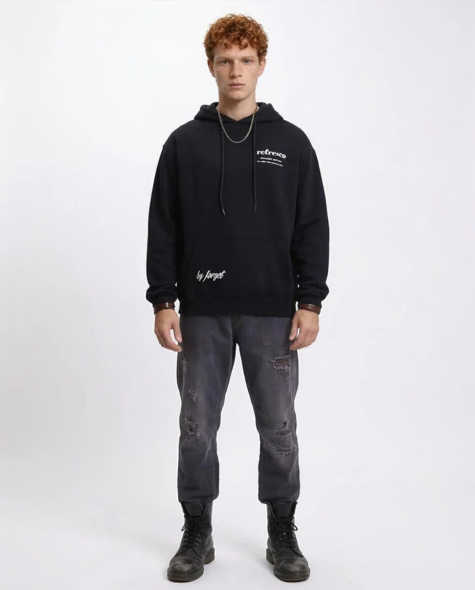 -Ravin Moonlight Refresco Graphic Hoodie – Washed Black - R212178 - Image 3