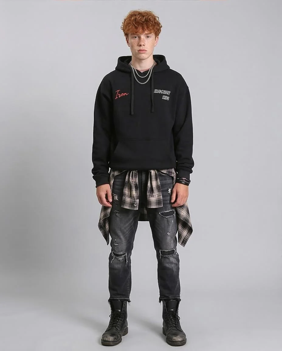 Ravin | "Iron" Mike Tyson Heavyweight Graphic Hoodie – Black - R212181 - Image 3