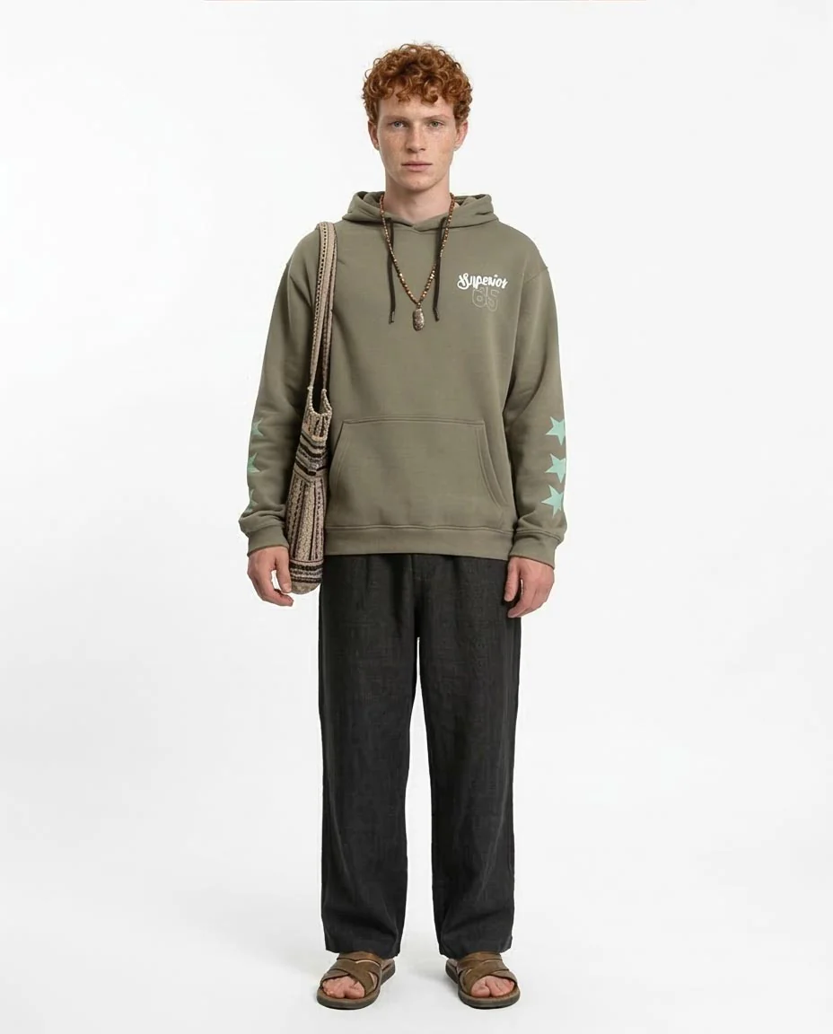 Ravin Superior 85 Olive Oversized Graphic Hoodie - R212194 - Image 3