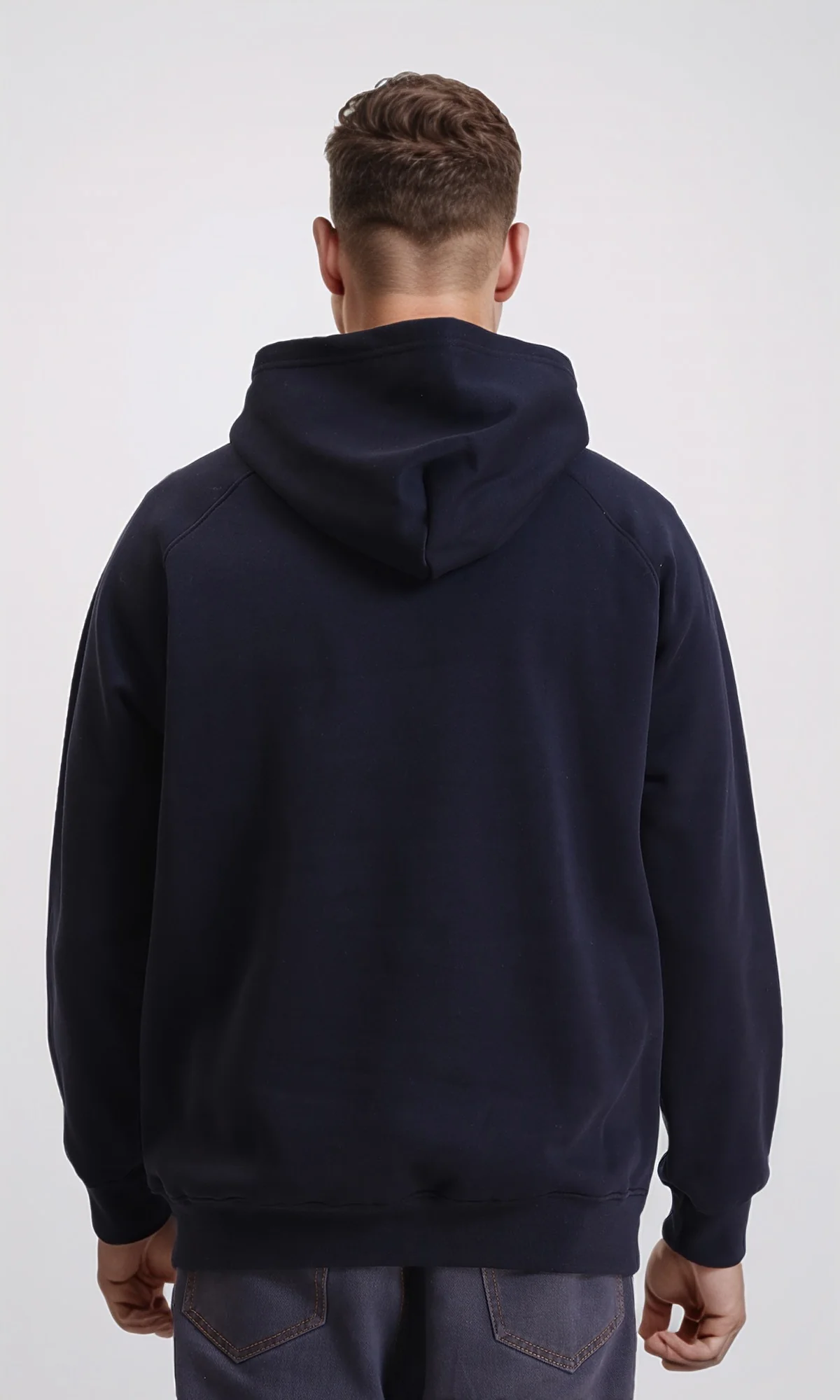 R212207 - Front Print "Racing" Casual Hoodie - Black - Image 2