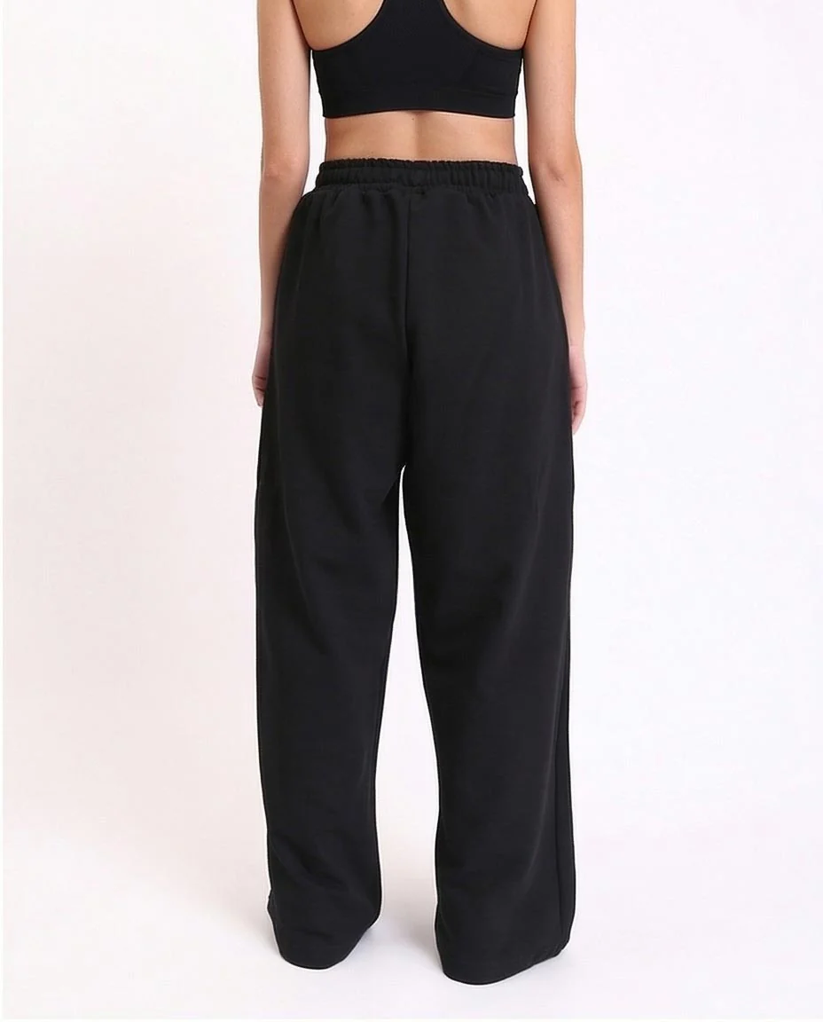 Ravin Women’s High-Waisted Wide-Leg Jersey Trousers - Black - R212301 - Image 2