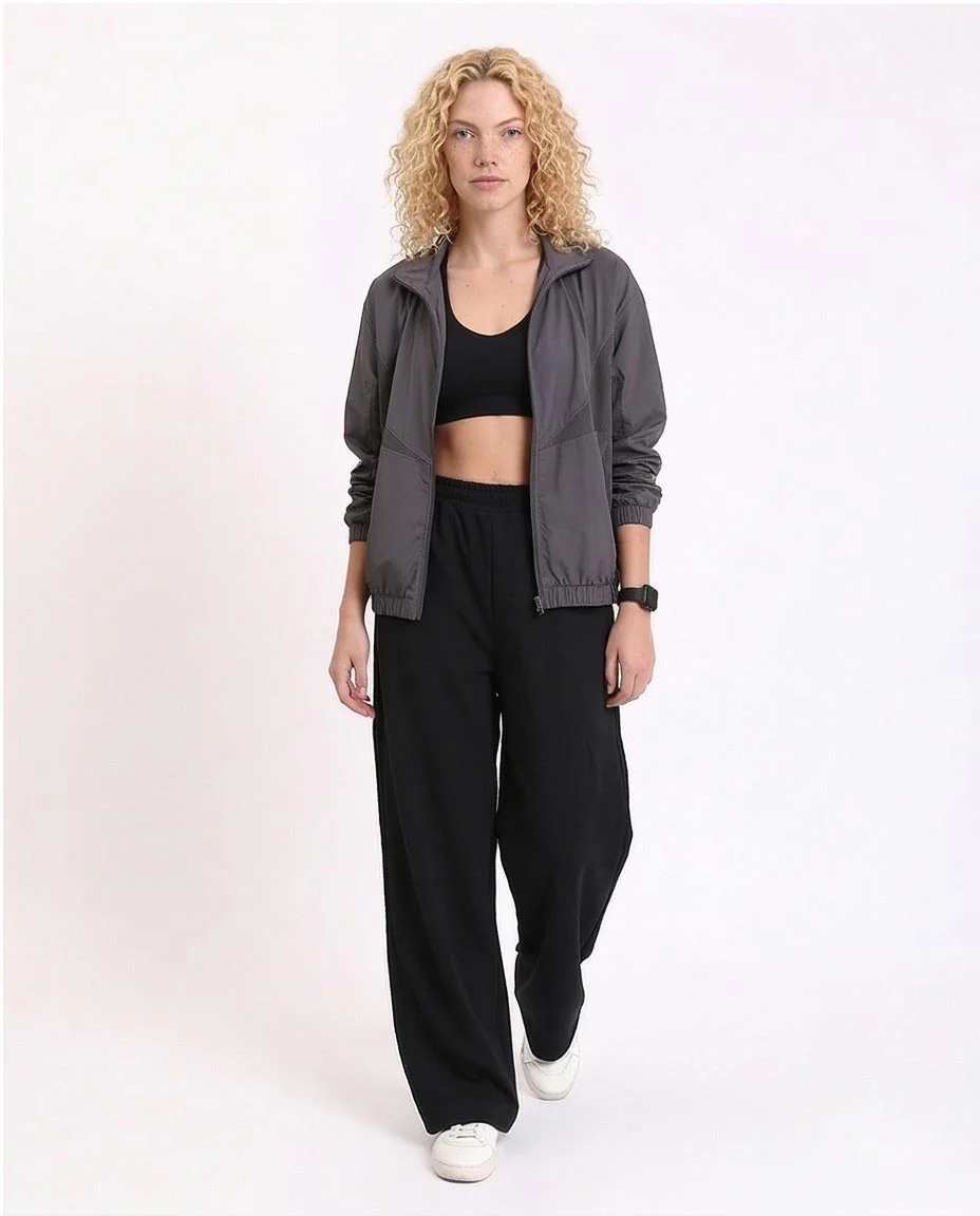 Ravin Women’s High-Waisted Wide-Leg Jersey Trousers - Black - R212301 - Image 5