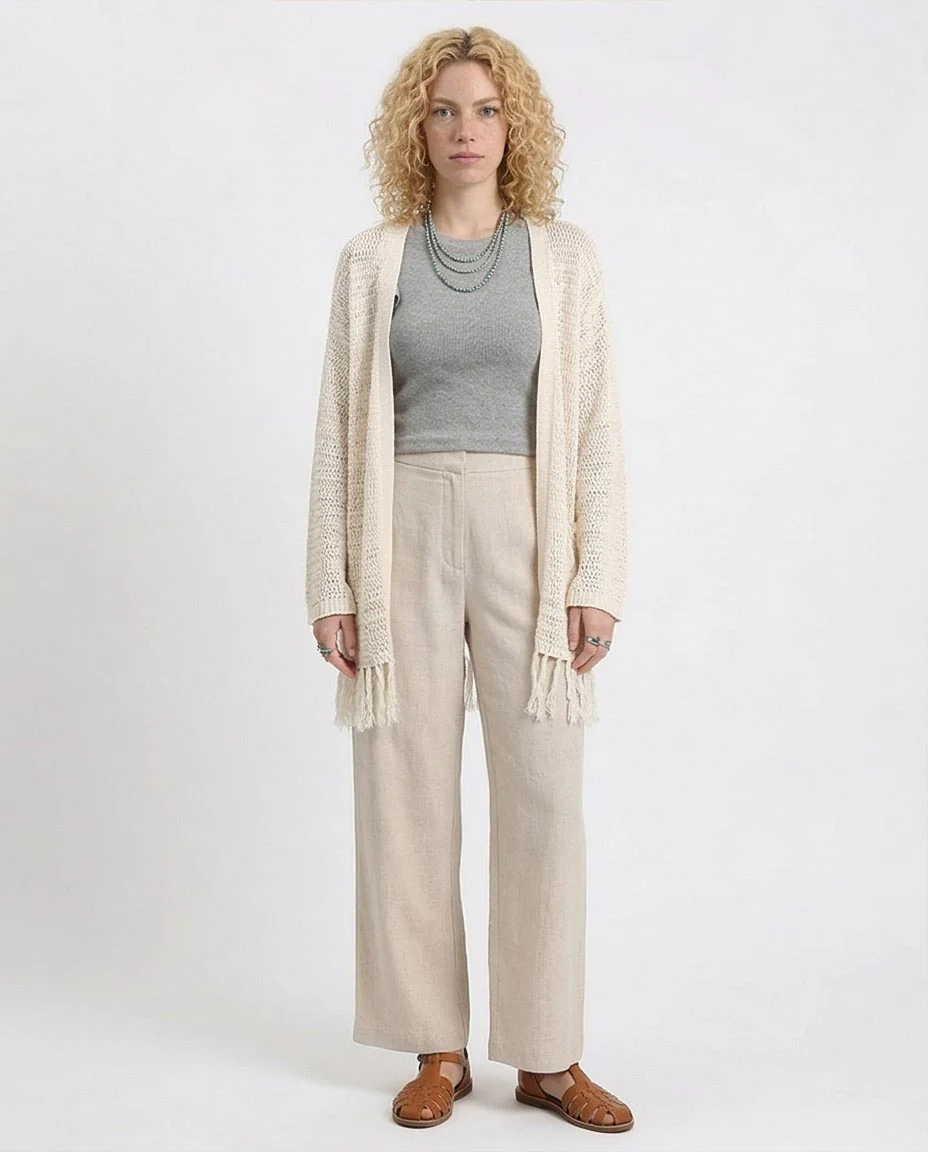 Ravin Women’s Metallic Ribbed Knit Ruffle Sleeve Top - Heather Grey - R212449 - Image 4