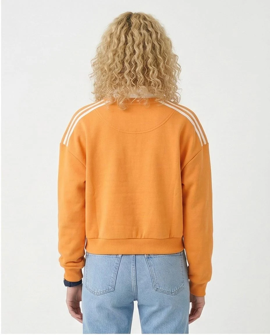 Ravin - "Paris" Sweatshirt with Lined Shoulders - Light Orange - R212668 - Image 2