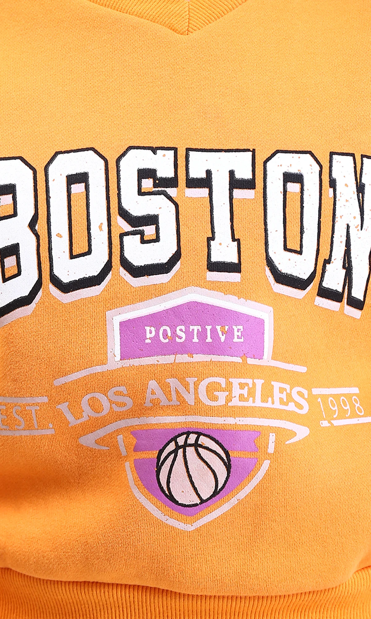 Ravin - "Boston" Short Sweatshirt with Hem - Light Orange -R212669 - Image 3