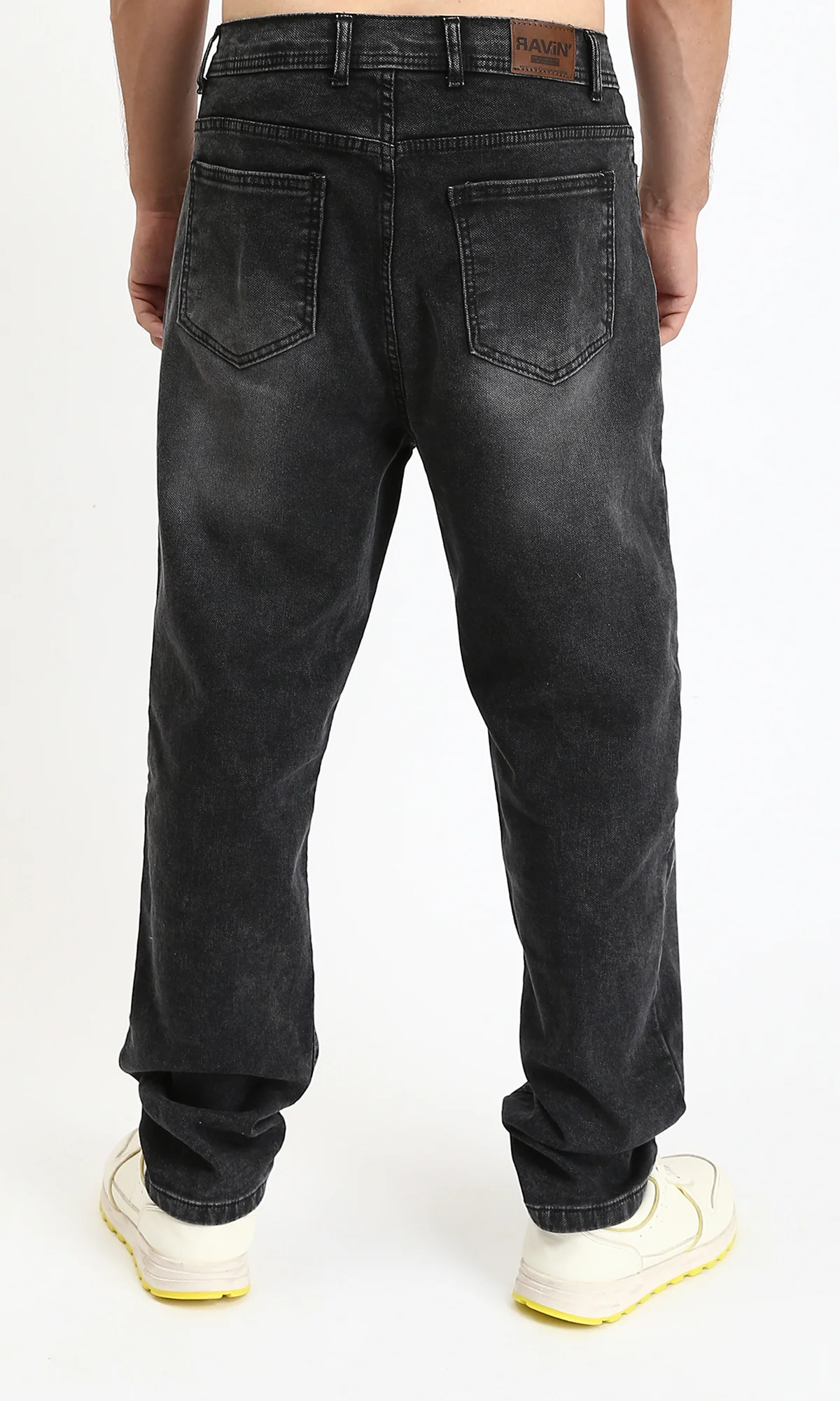 R212706 - Straight Leg Jeans with Wash - Charcoal Grey - Image 2