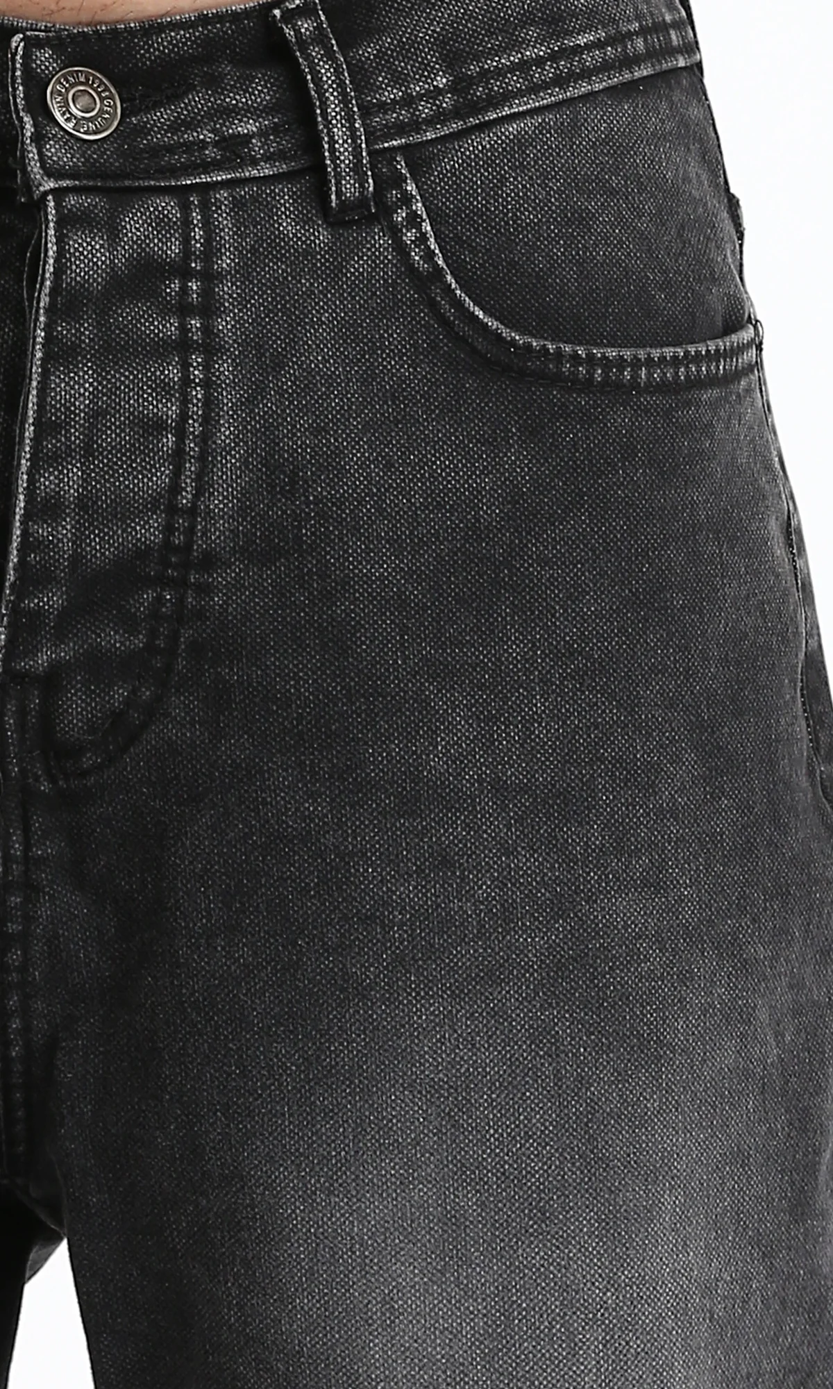 R212706 - Straight Leg Jeans with Wash - Charcoal Grey - Image 3