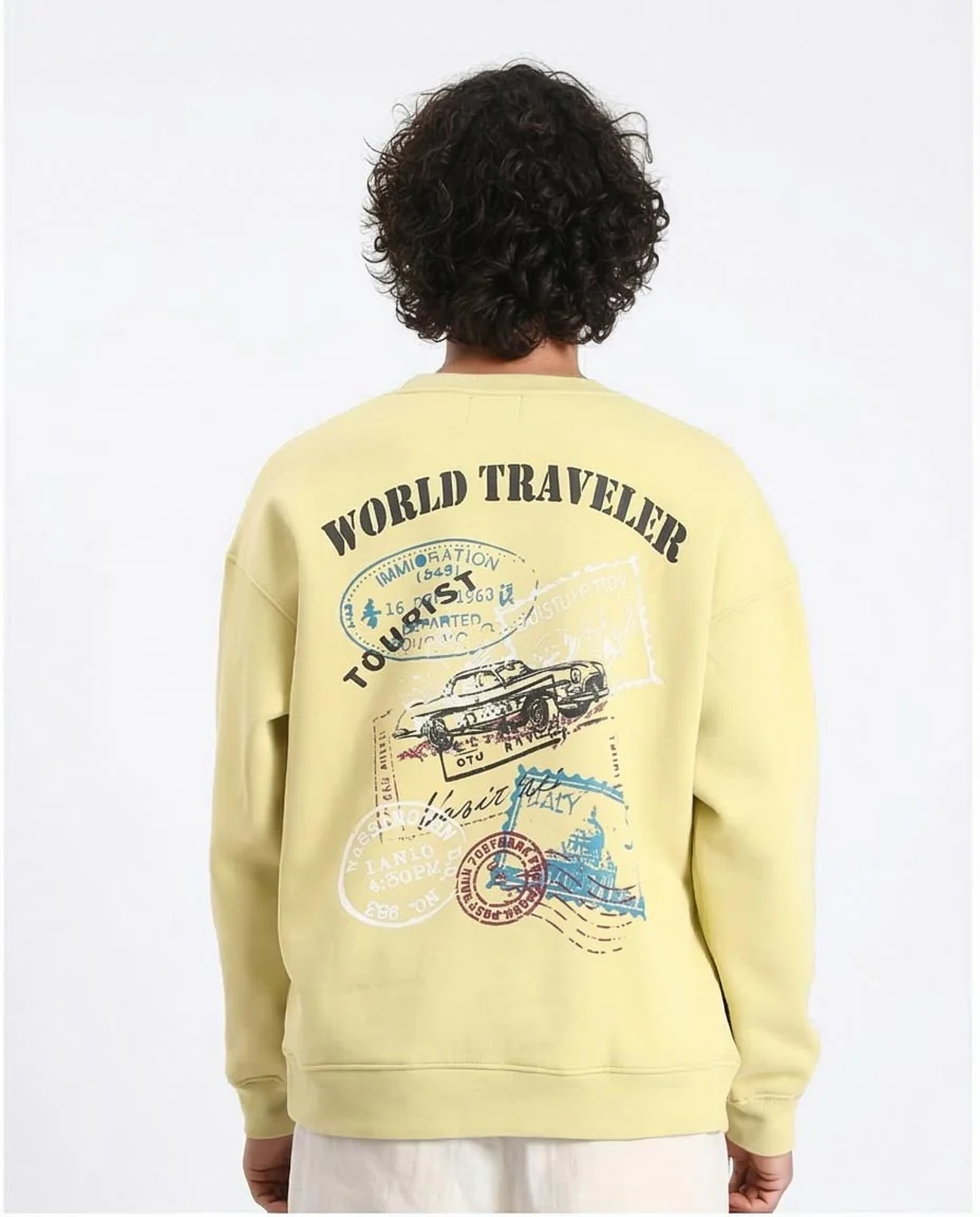 Ravin World Traveler Heritage Sweatshirt in Pastel Lime - R213120 - Image 2