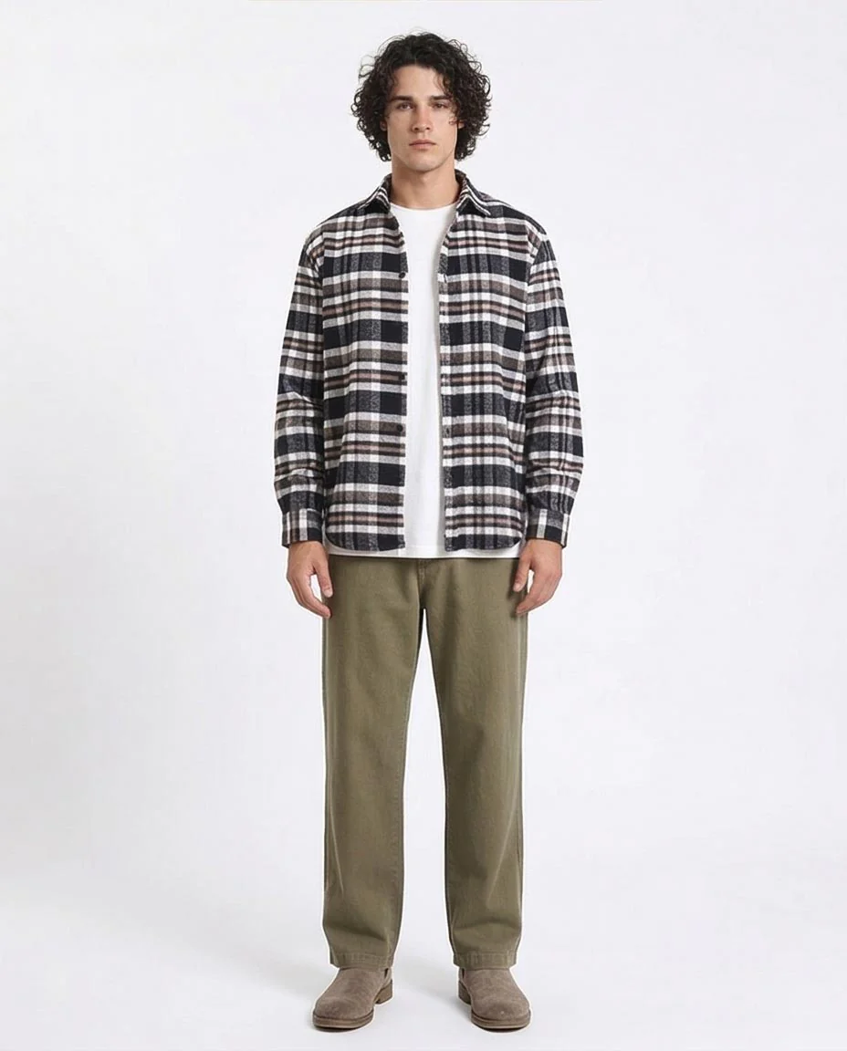 Ravin Men's Relaxed Fit Flannel Plaid Shirt - Earthy Multi - R213198 - Image 4