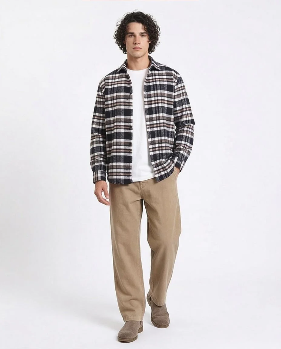 Ravin Men's Relaxed Fit Flannel Plaid Shirt - Earthy Multi - R213198 - Image 5