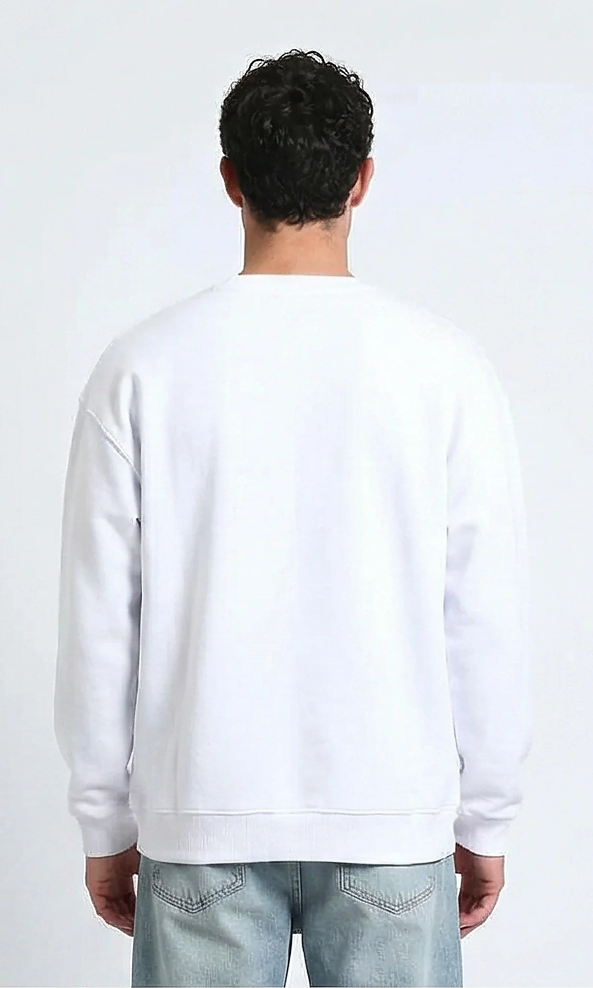 R213578 - Round Neck Printed Casual Sweatshirt - White - Image 2