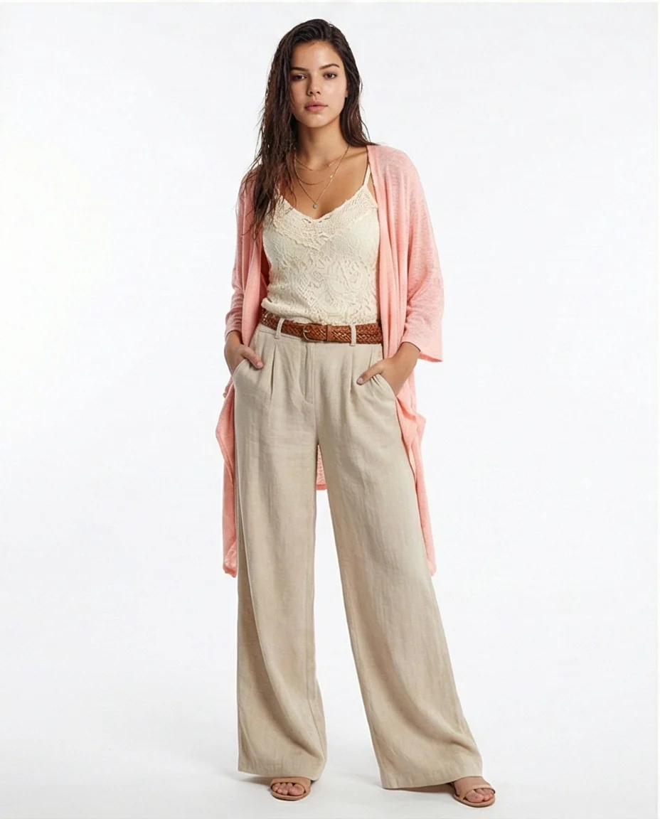 R213608 - Slip On Lightweight Asymmetric Cardigan - Simon - Image 5