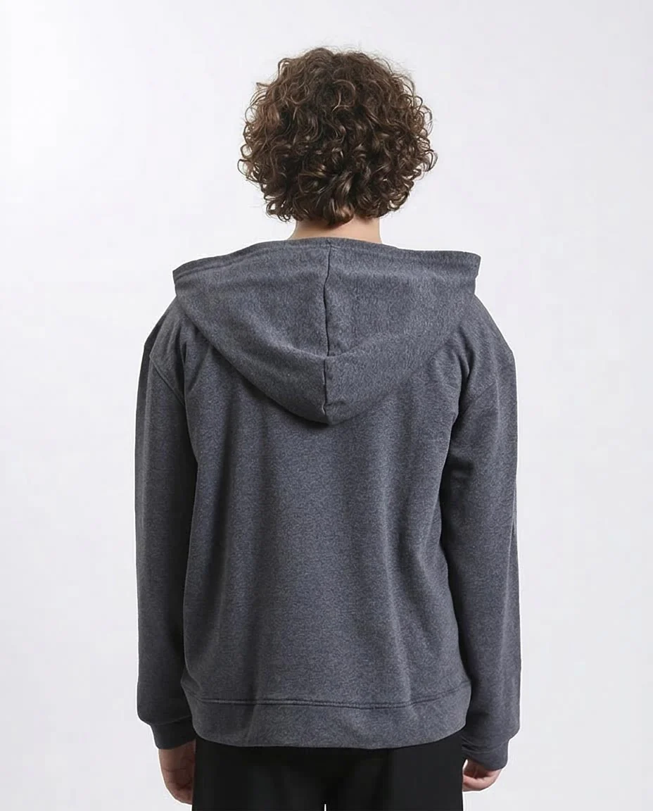 Ravin Men’s Elevated Relaxed Zip-Up Hoodie – Charcoal Heather - R214039 - Image 2