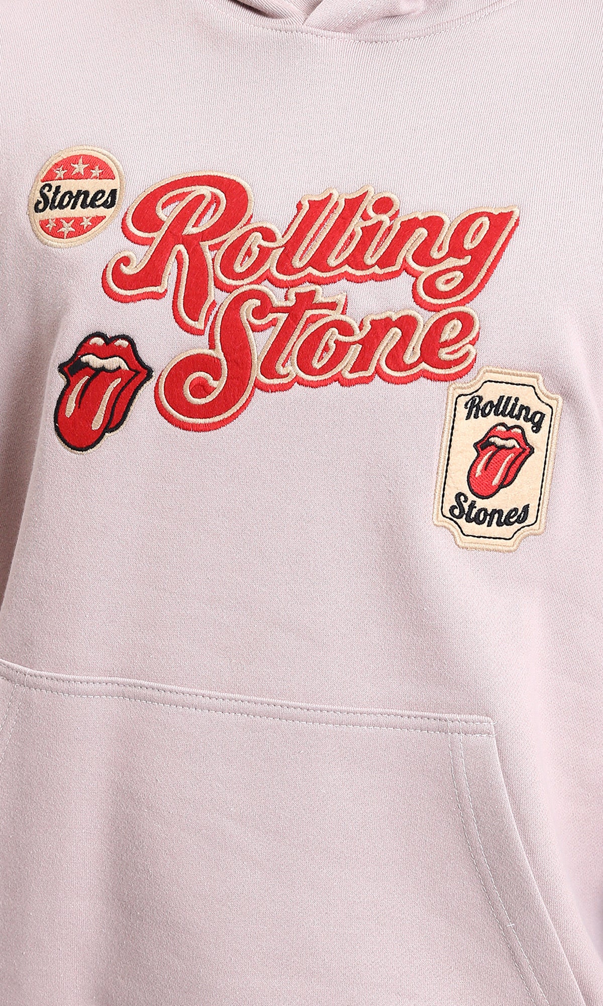 R214276 - "Rolling Stone" Slip On Hoodie - Dusty Rose - Image 3