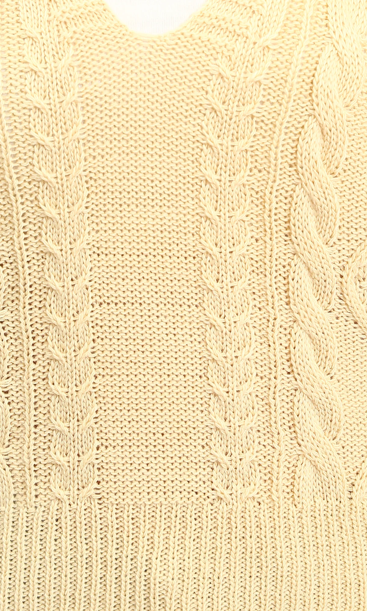 Ravin Women’s Cable-Knit V-Neck Sweater Vest – Butter Yellow - R214316 - Image 3