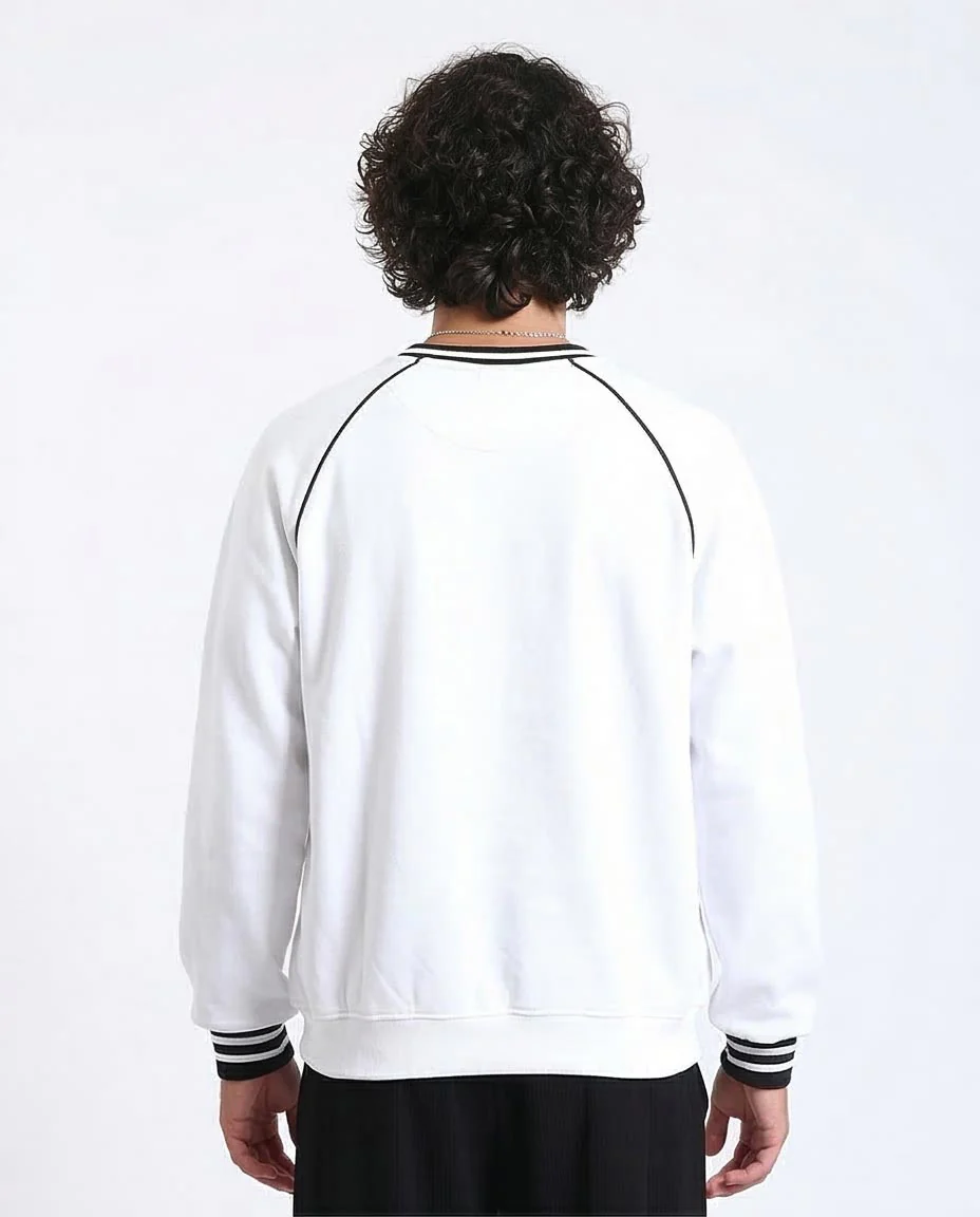 Ravin Men’s "Chasing Dream" Varsity Raglan Sweatshirt - White - R214402 - Image 2