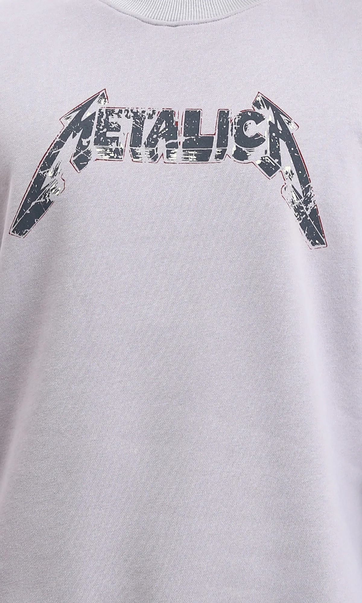 RAVIN Men’s Oversized "Metallica" World Tour Graphic Sweatshirt – Lavender Grey - R214406 - Image 3