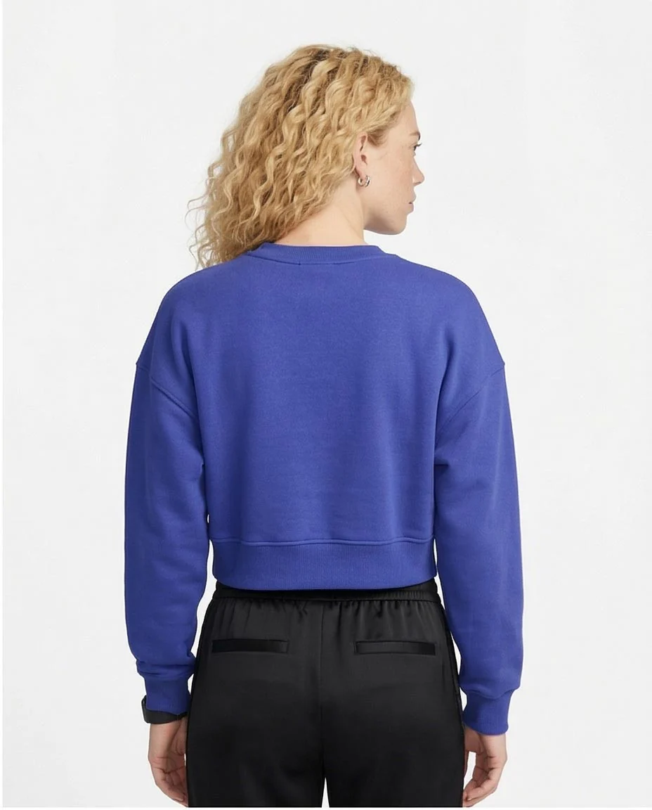 Ravin Women's "01 Division" Cropped Sweatshirt -  Cobalt Blue - R214412 - Image 2