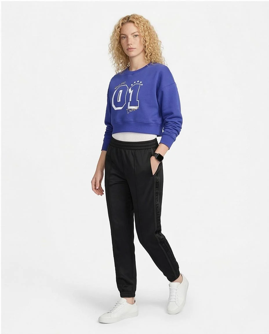 Ravin Women's "01 Division" Cropped Sweatshirt -  Cobalt Blue - R214412 - Image 5