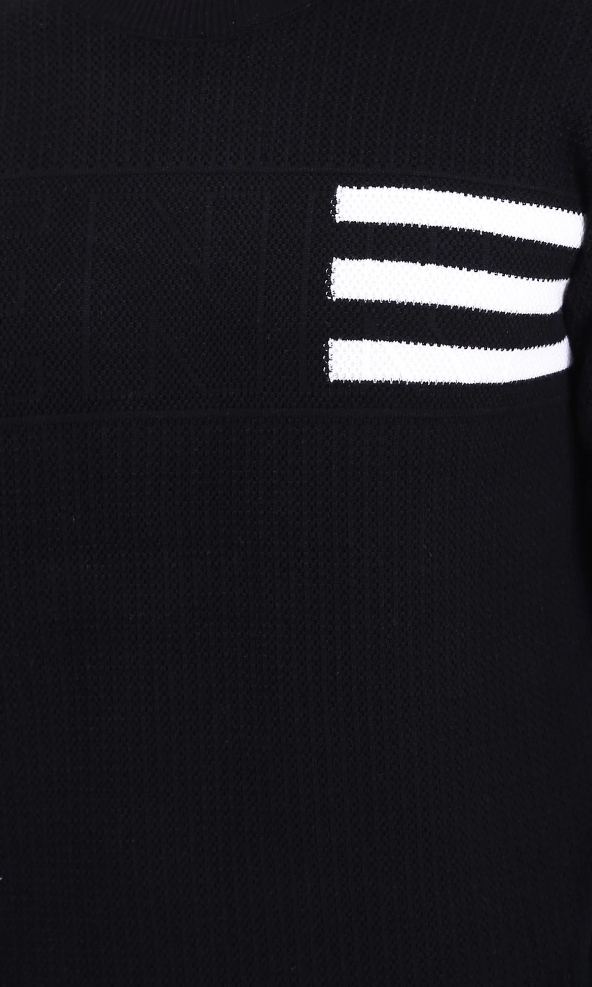 R214477 - Regular Fit Slip On Knitted Pullover - Black - Image 3