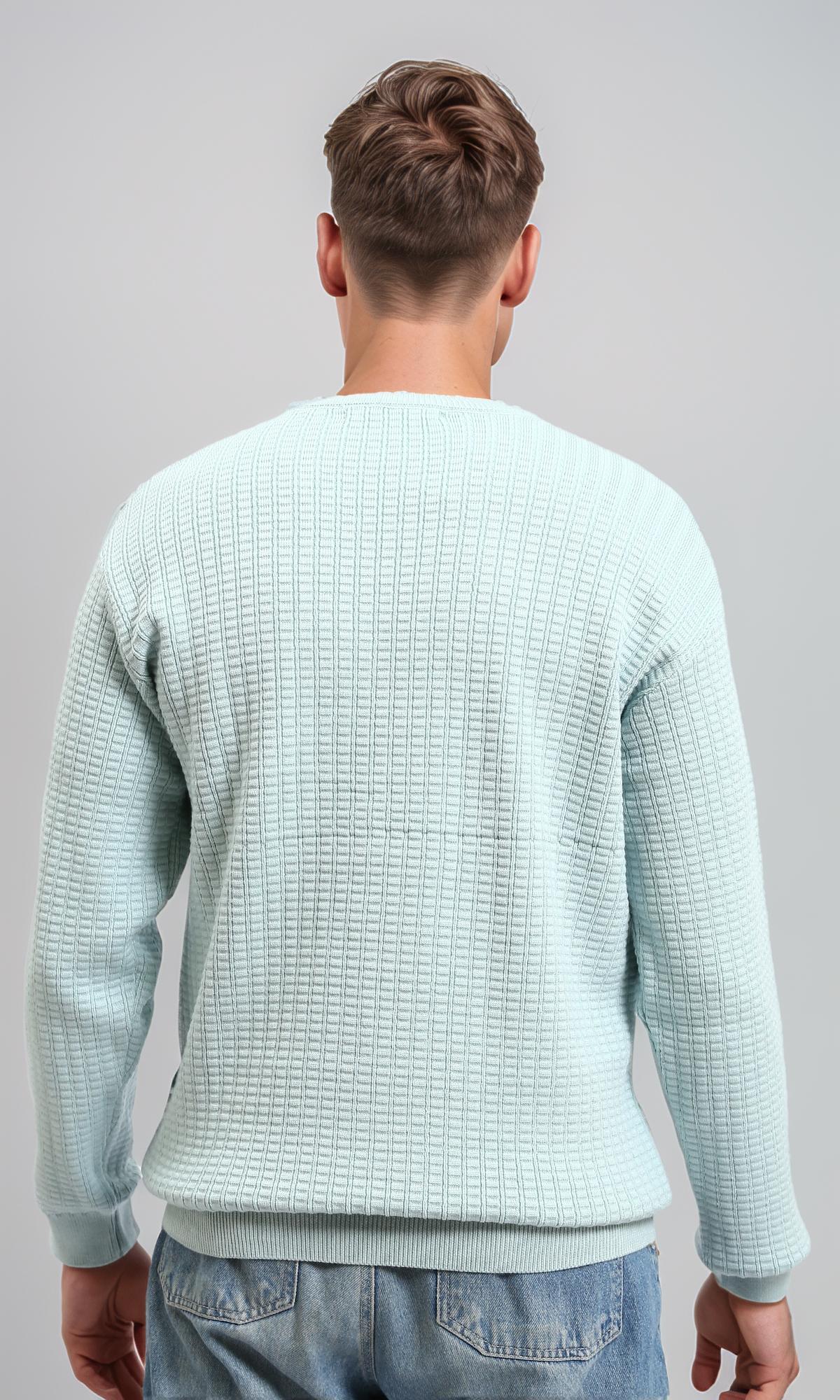 R214480 - Slip On Regular Fit Textured Sweater - Light Mint - Image 2
