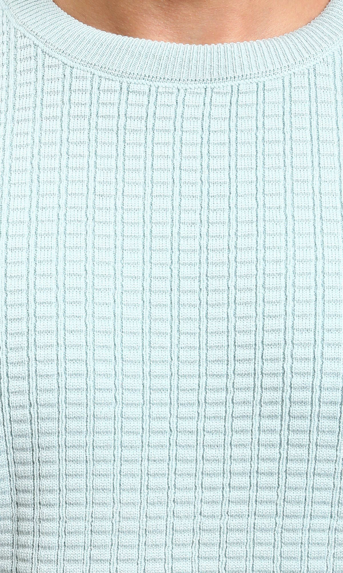 R214480 - Slip On Regular Fit Textured Sweater - Light Mint - Image 3