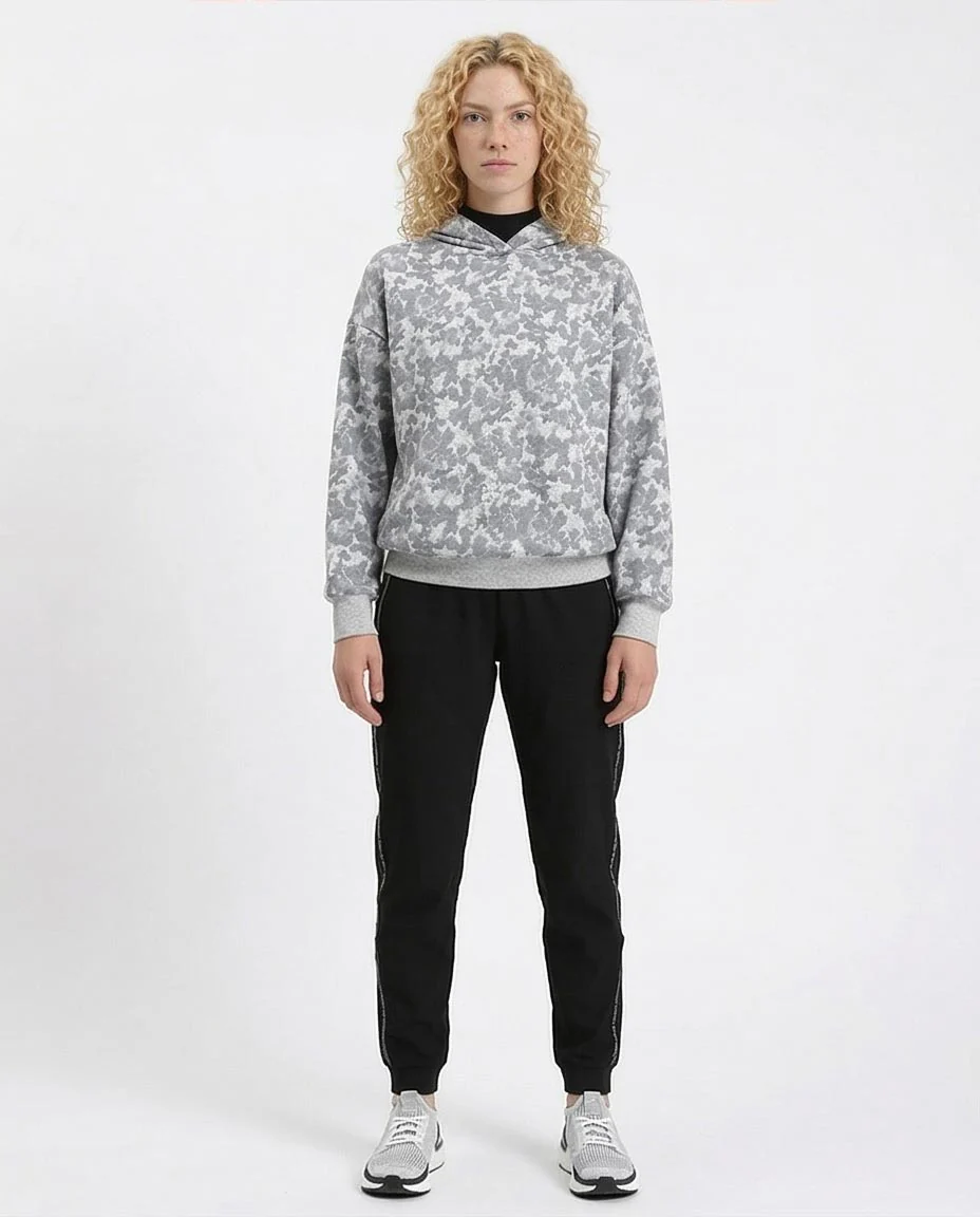 Ravin Camo-Print Drop-Shoulder Relaxed Hoodie - Grey - R214520 - Image 4