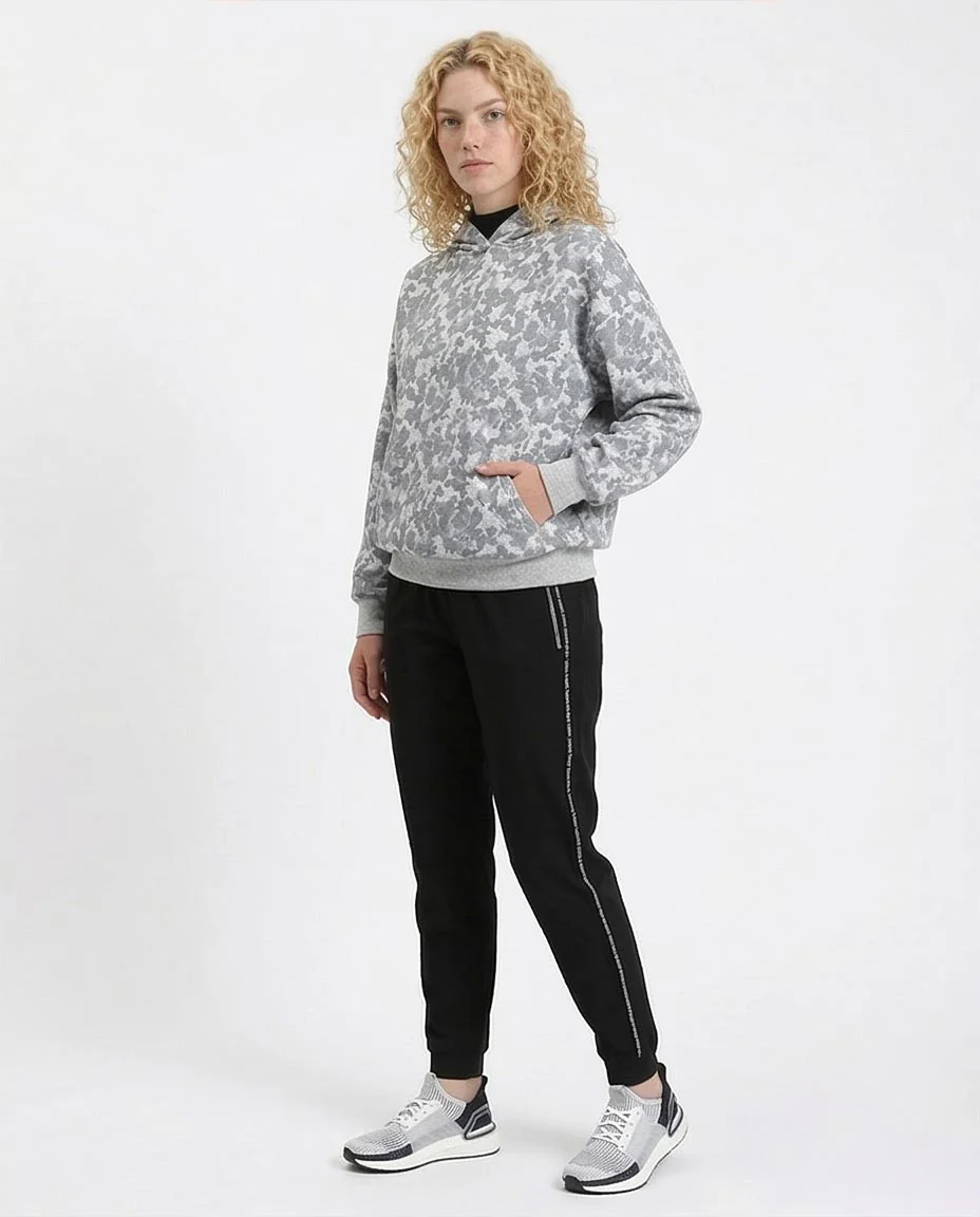 Ravin Camo-Print Drop-Shoulder Relaxed Hoodie - Grey - R214520 - Image 5