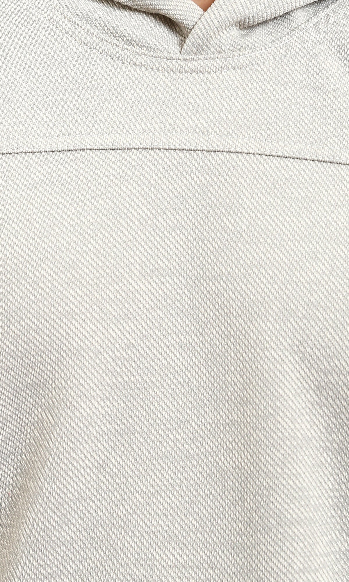 R214590 - Light Ribbed Slip On Hoodie - Heather Grey - Image 3