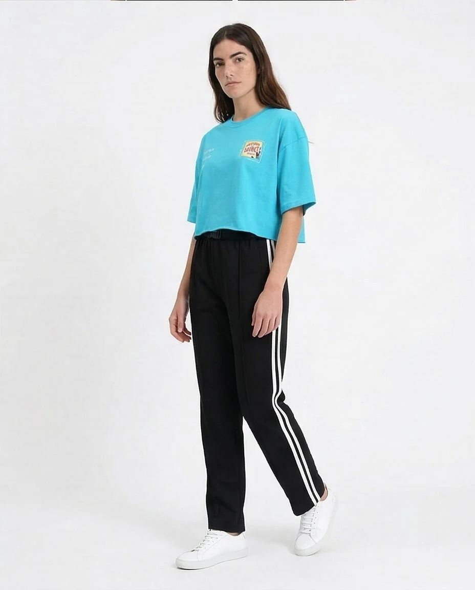 Ravin Women’s "Palatable" Graphic Cropped T-Shirt – Turquoise - R214640 - Image 5