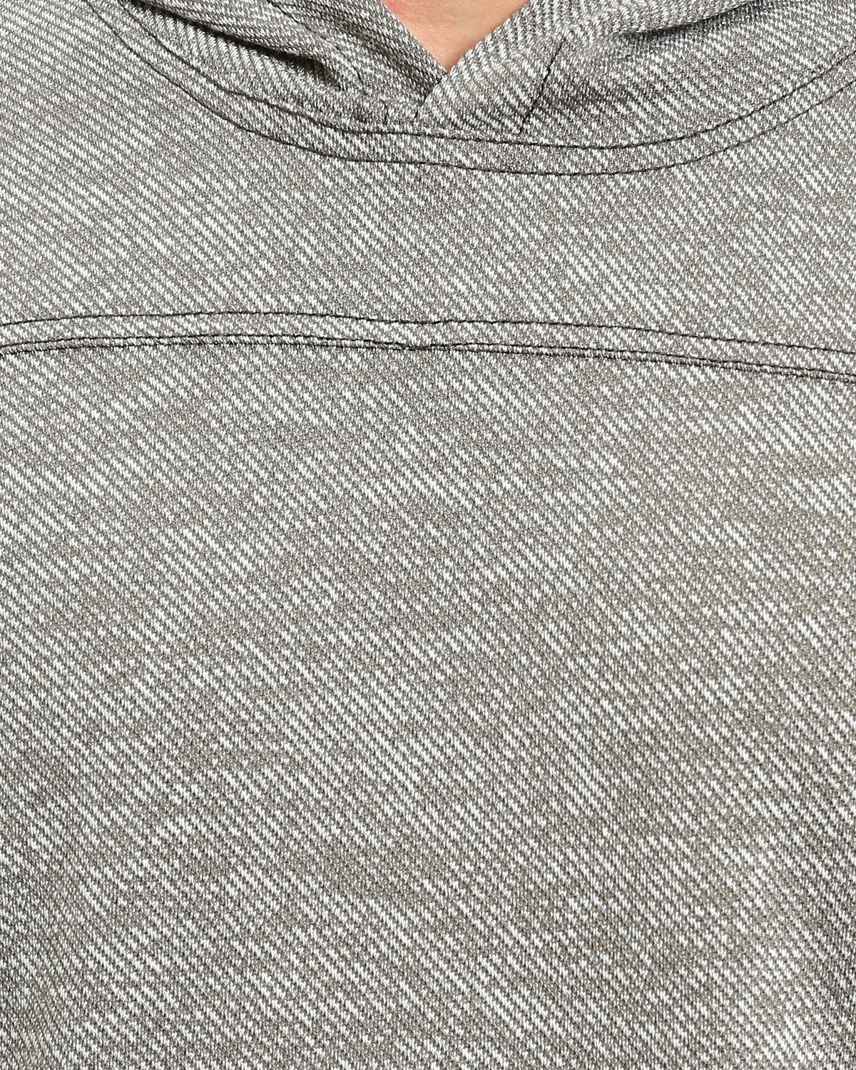 Ravin Men’s Textured Marled Hoodie with Paneled Detail - Heather Grey - R214804 - Image 4