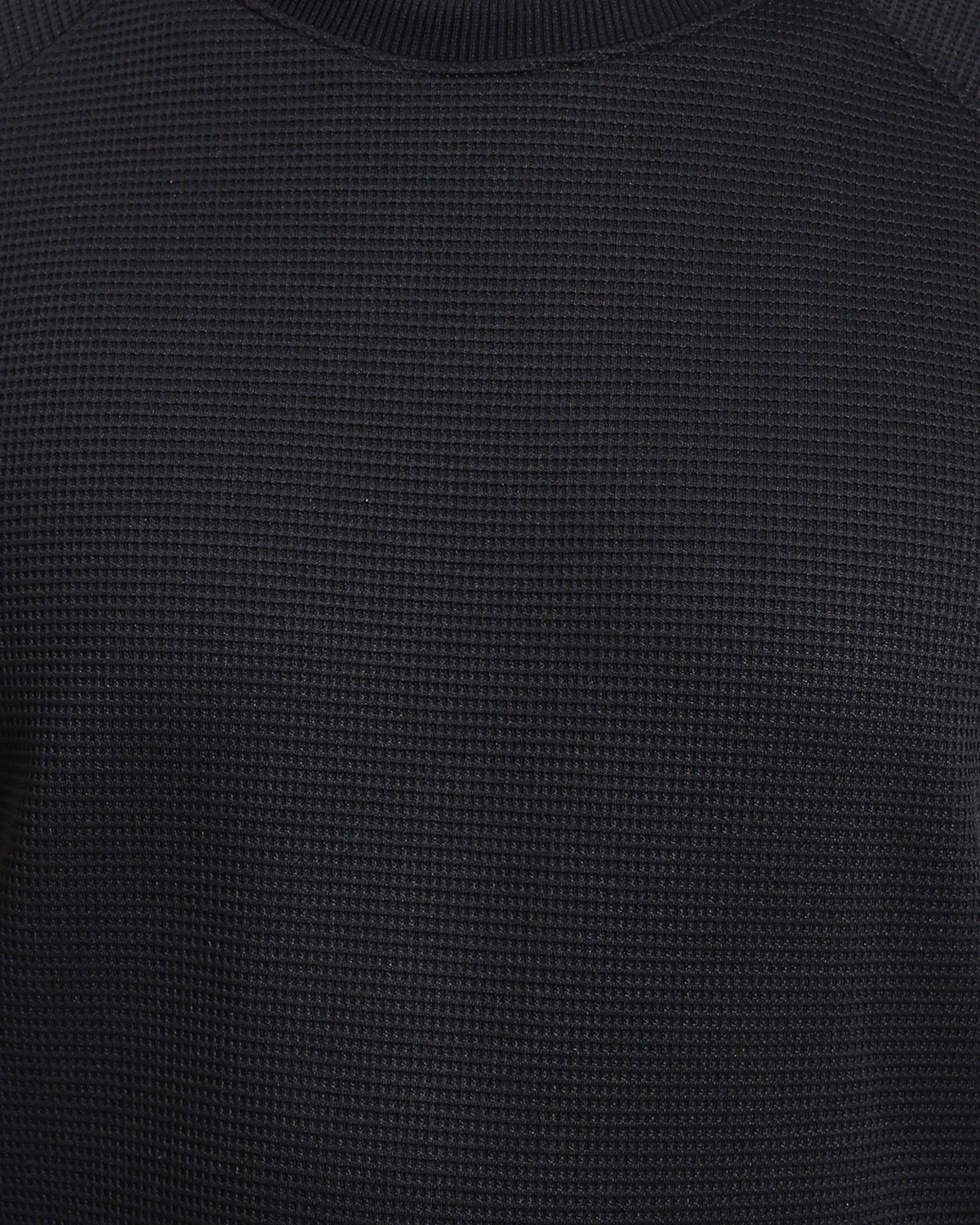 Ravin Men’s Textured Waffle-Knit Raglan Sweatshirt – Black - R214876 - Image 4