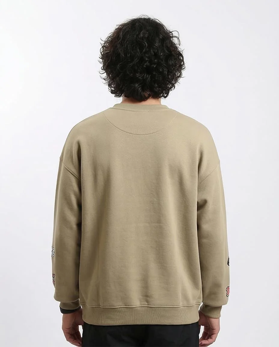 Ravin Heritage "1903" Patch Sweatshirt – Sport Luxe Edition - Light Coffee - R215073 - Image 2