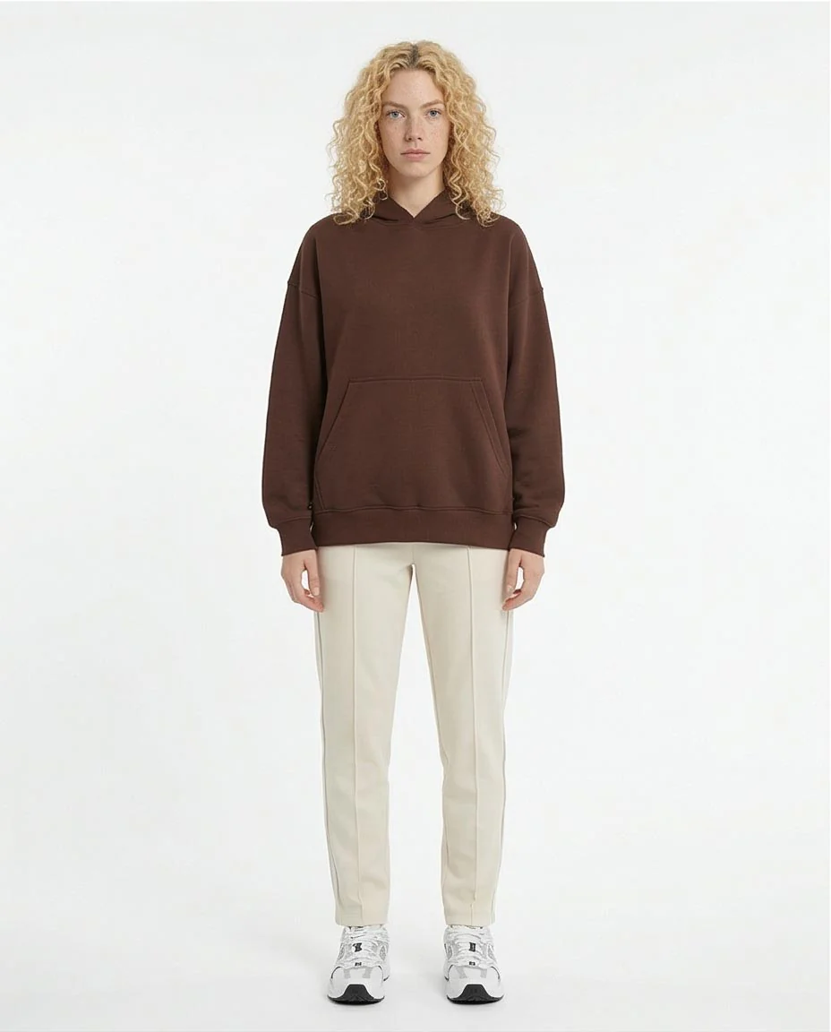 Ravin Women Chocolate Oversized Fleece Hoodie - R215218 - Image 4