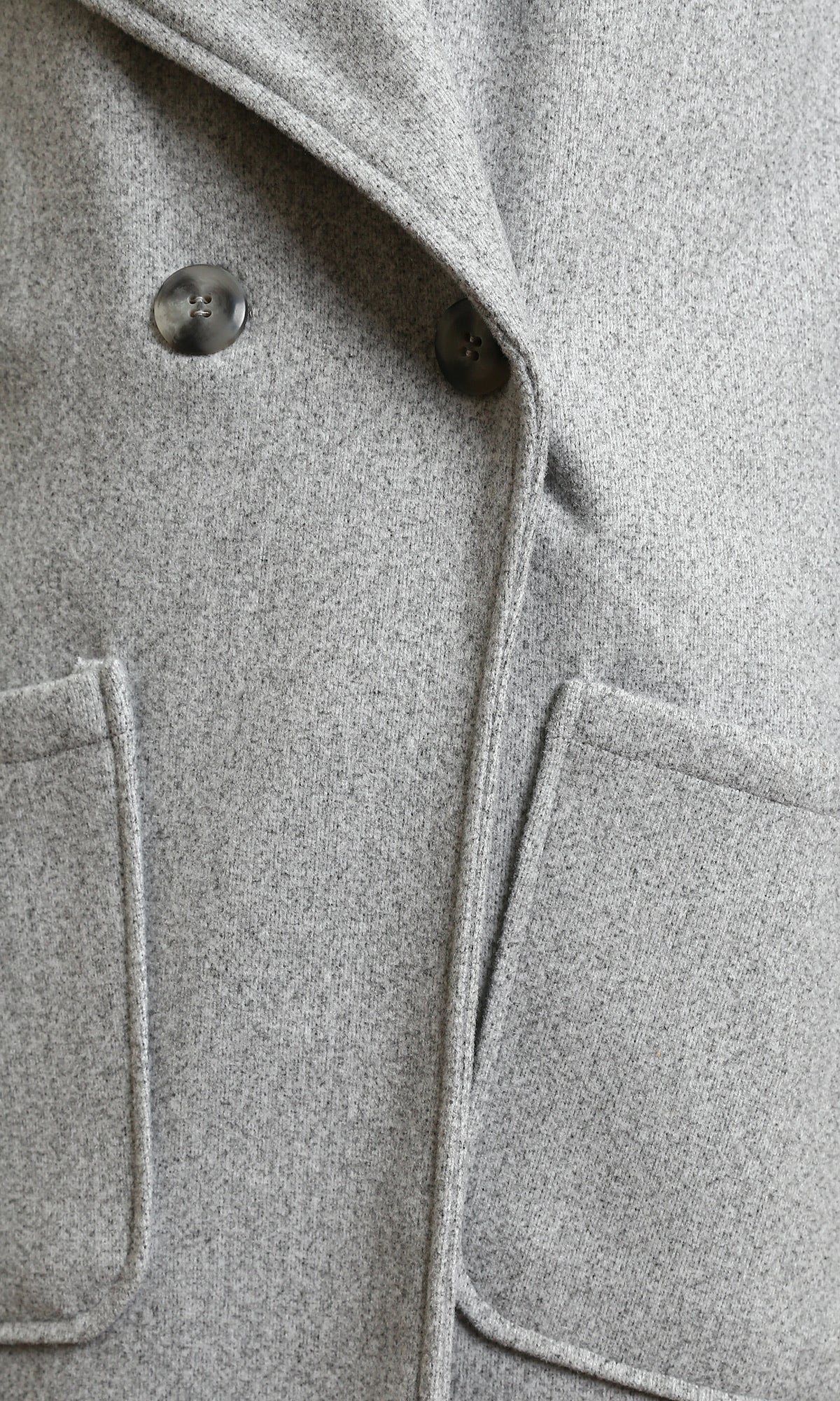 Ravin Oversized Double-Breasted Wool-Blend Overcoat in Heather Grey - R215320 - Image 3