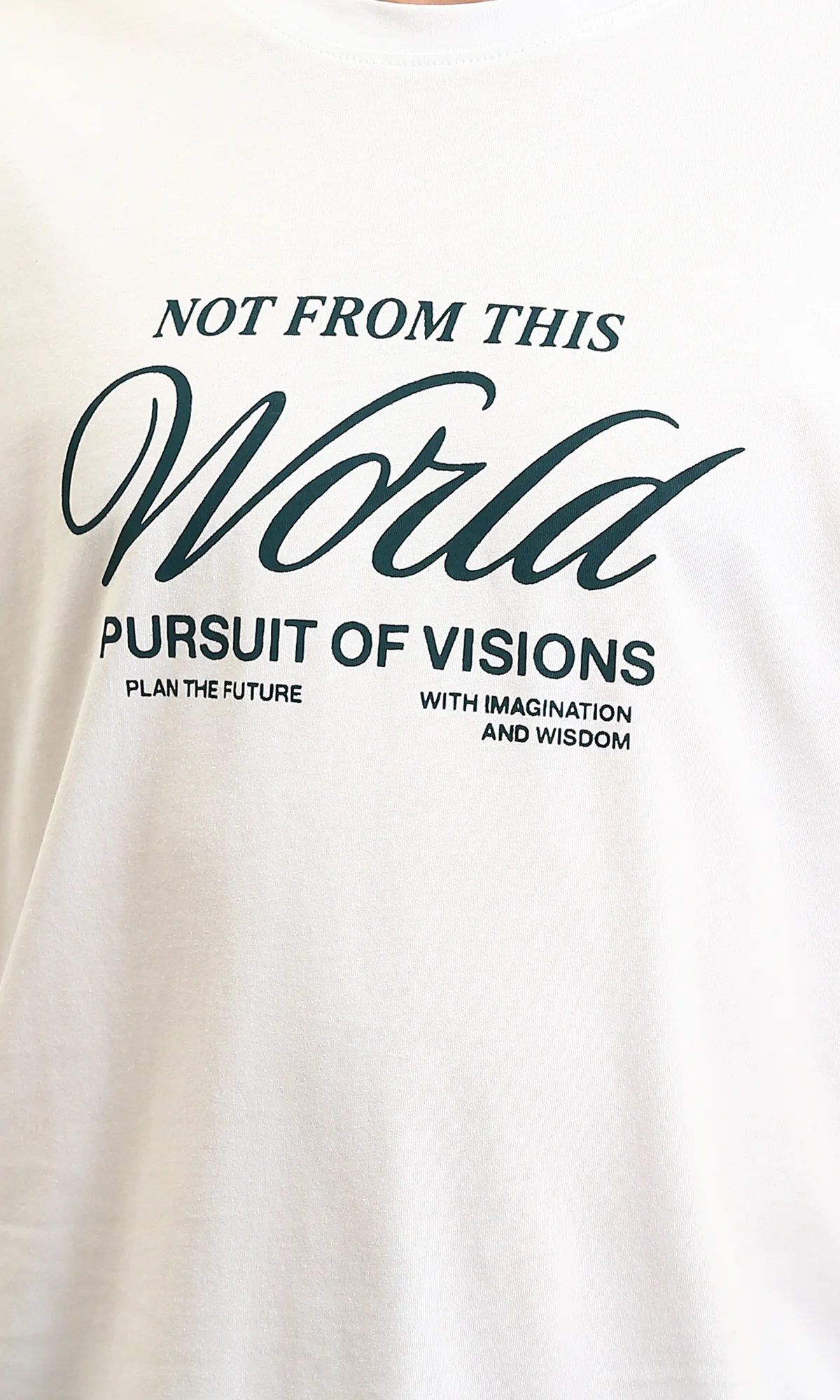 R215743 - Relaxed Fit Printed Cotton Tee - White - Image 3