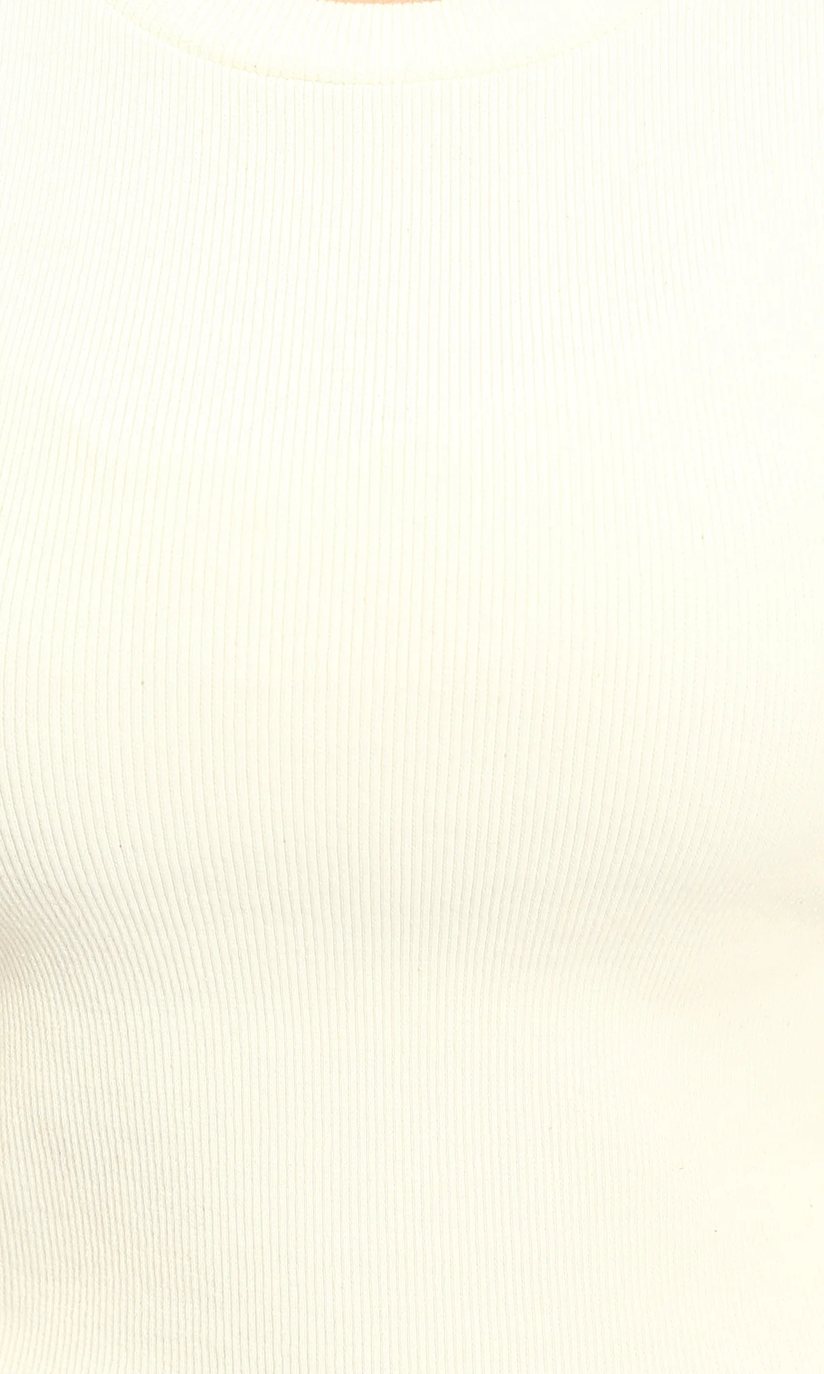 Ruffled Sleeves Feminine Crew Neck Top - Off-White - R215802 - Image 3