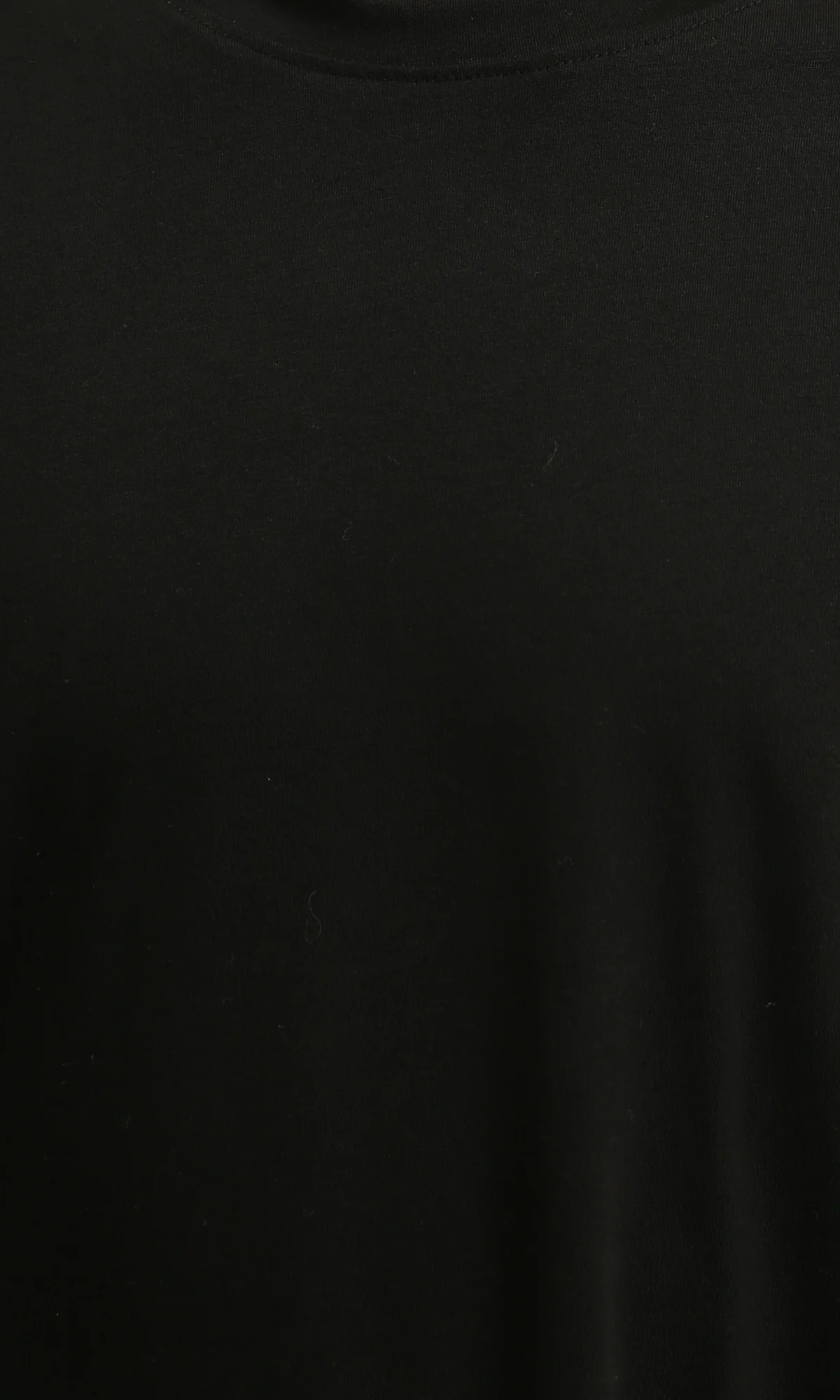 R215870 - Crew Neck Relaxed Fit Cotton Tee - Black - Image 3