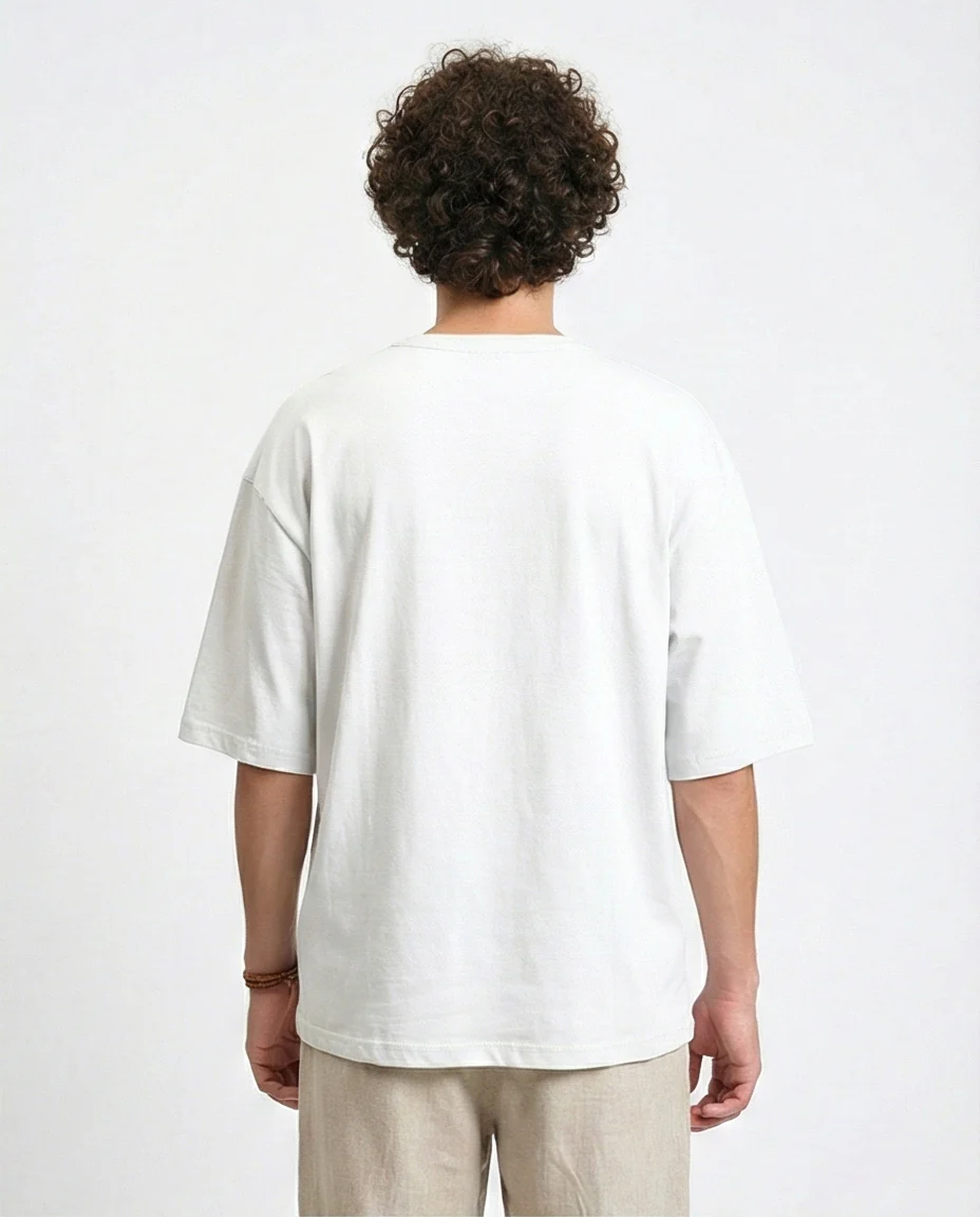 R215874 - Solid Elbow Sleeves Cotton Tee - Light Grey - Image 2